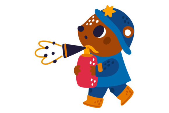 Download Cute Bear with Fire Extinguisher. Funny - Cute bear Collection