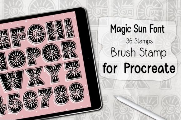 Download Magic Sun Font ‪Procreate Brush Stamp‬ - Font Collection