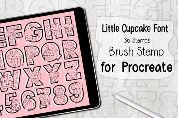 Download Little Cupcake Font ‪Procreate Stamp‬ - Font Collection