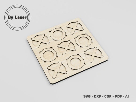 Download Laser Cut Files Tic Tac Toe Board Game - Game Collection