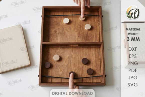 Download 3D Sling Puck Board Game Laser Cut - Game Collection