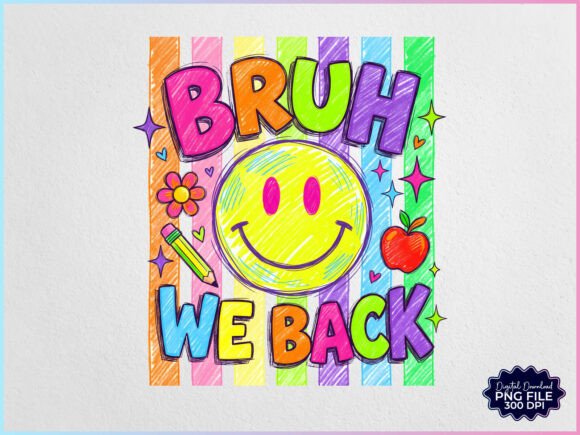 Download Preppy Bruh We Back Back to School PNG - Back to school Collection