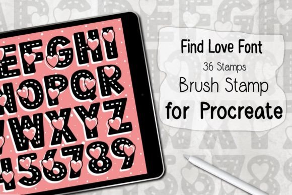 Download Find Love Font ‪Procreate Brush Stamp‬ - Font Collection