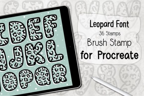 Download Leopard Font ‪Procreate Brush Stamp‬ - Font Collection