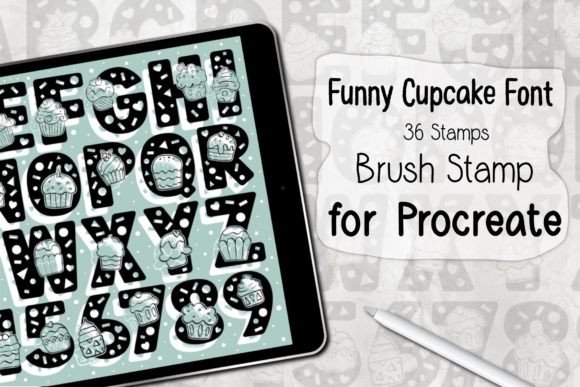 Download Funny Cupcake Font ‪Procreate Stamp‬ - Font Collection
