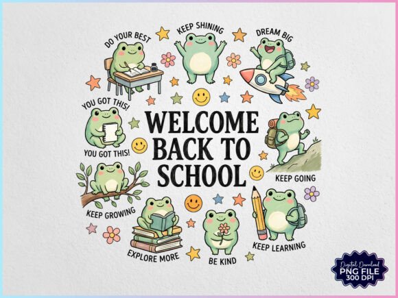 Download Welcome Back to School Frog PNG - Premium Resources
